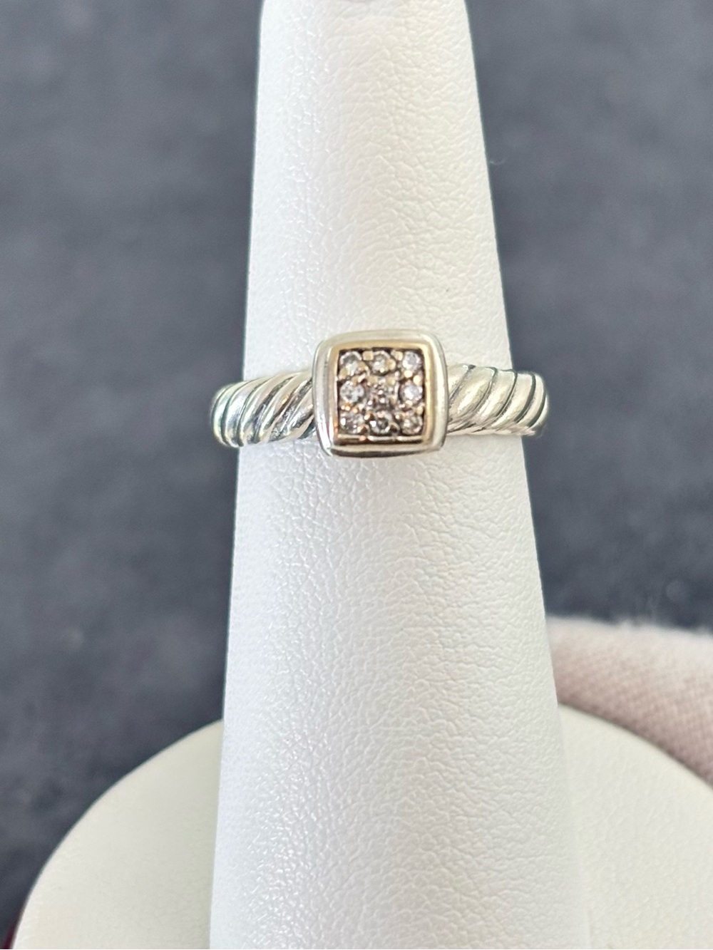 David Yurman Petite Cable Ring with Pavê Diamonds 6